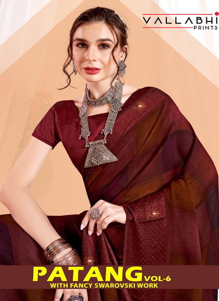 Patang Vol 6 By Vallabhi Designer Georgette Sarees Wholesale Price In Surat