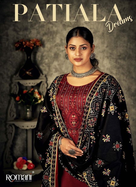 Patiala Dreams By Romani Pashmina Dress Material Catalog Catalog