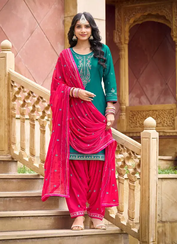 Unstitched Punjabi suit dress material wholesale supplier in Indian market