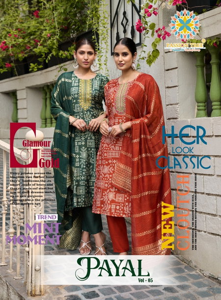 Payal Vol 5 By Passion Tree Vetican Online Kurti With Bottom Dupatta Wholesale