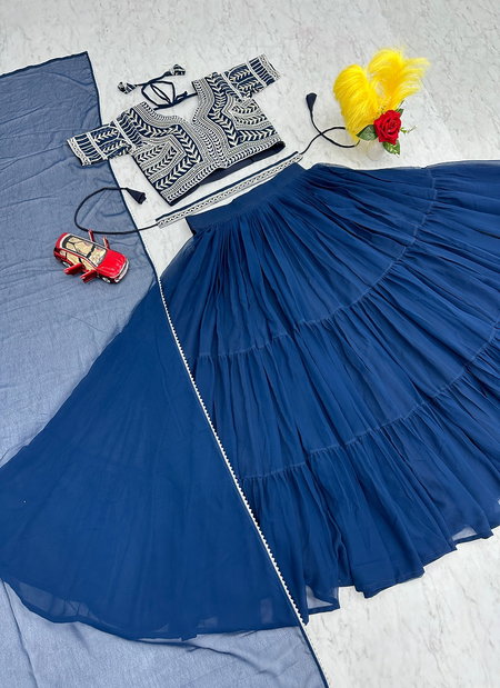 Pc 408 Beautiful Georgette Designer Party Wear Lehenga Choli Wholesale Online