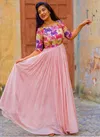 PC 413 Handwork Kalamkari Print Designer Gown With Dupatta Wholesale Online