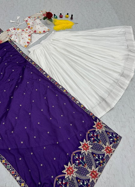 Pc N01 White Colour Chinon Embroidery Designer Lehenga Choli Wholesalers IN Delhi