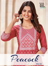 Peacock Vol 3 By Blue Hills Rayon Foil Printed Kurtis Catalog