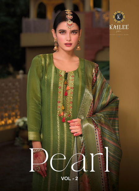 Pearl Vol 2 By Kailee Heavy Viscose Weaving zari Silk Readymade Suits Wholesale Online
 Catalog