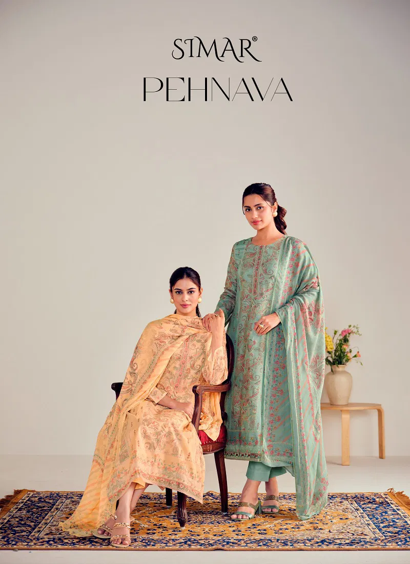 Pehnava By Glossy Modal Lawn Cotton Printed Dress Material Exporters In India Catalog