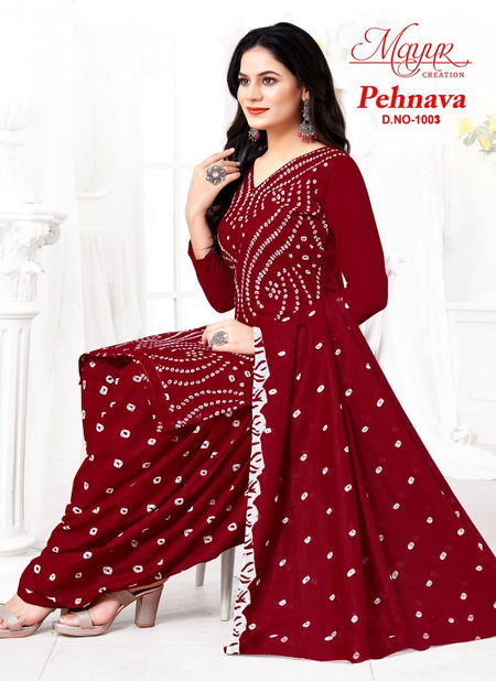 Pehnava Vol 1 By Mayur Printed Cotton Dress Material Wholesale Shop In Surat
 Catalog