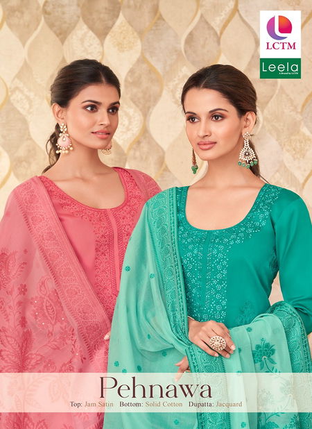 Pehnawa By Leela Designer Jam Satin Dress Material Wholesale Clothing Suppliers In India
 Catalog