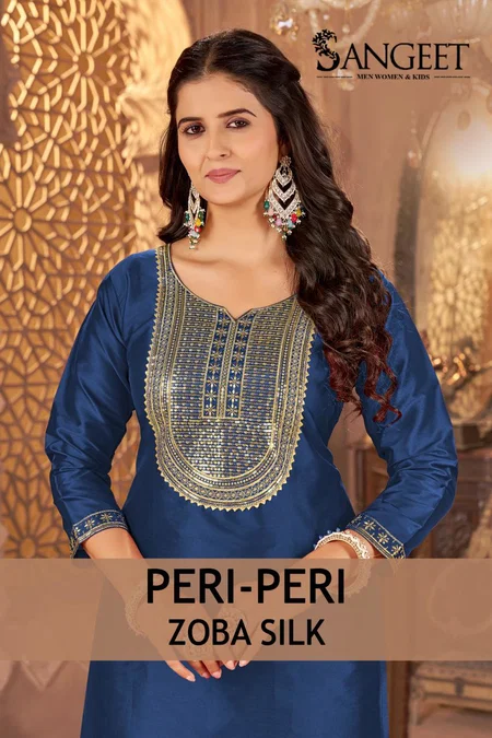 Peri Peri By Sangeet Zoba Silk Ladies Kurti With Bottom Wholesale Market In Surat
