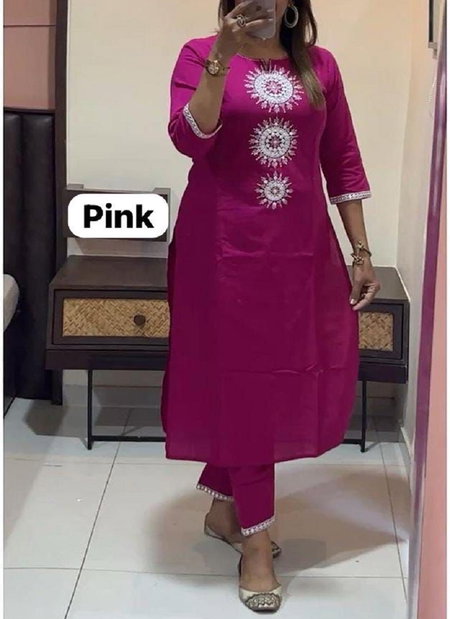 Perrote By Fvd Rayon Embroidery Kurtis Wholesale Price In Surat