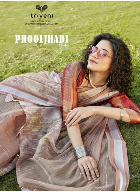 Phooljhadi Vol 14 By Triveni Swarovski Organza Sarees Wholesale Shop In Surat Catalog