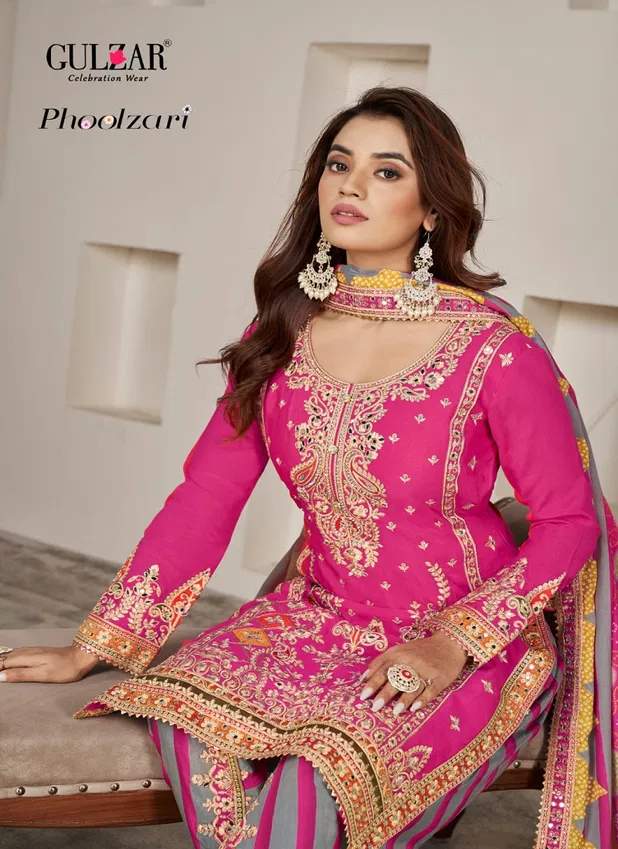 Phoolzari By Gulzar Premium Chinon Wedding Salwar Suits Wholesale Market In Surat
