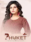 PHUKET Cotton Ikkat Prints Flair Designers Casual Wear Kurtis Collection