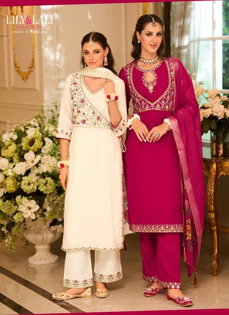 Phulkari By Lily And Lali Viscose Wholesale Kurti With Bottom Dupatta In India