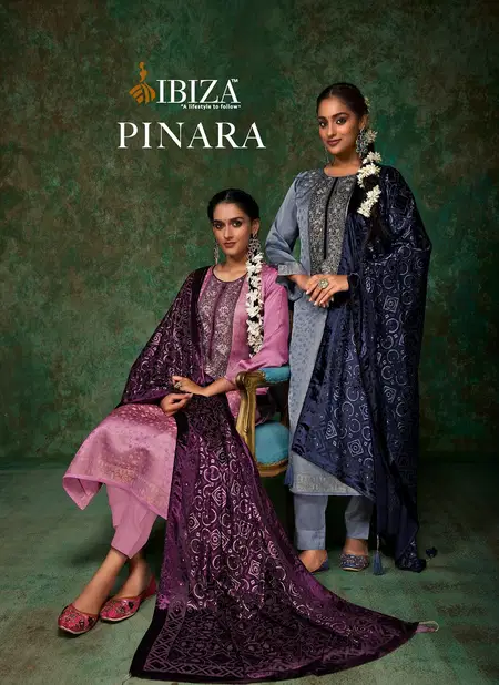 Pinara By Ibiza Morrocco Silk Jacquard Digital Printed Salwar Suits Exporters In India Catalog