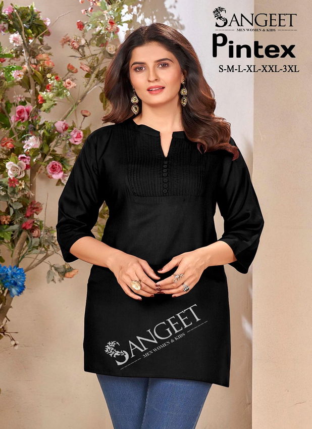 Pintex Color 1 By Sangeet Rayon Short Kurti Wholesale Market In Surat