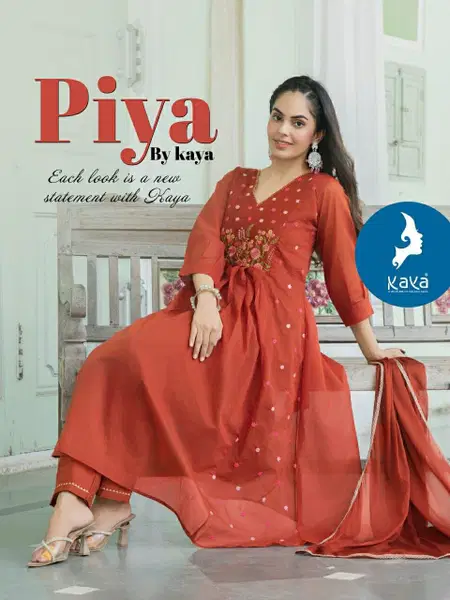 Piya By Kaya Mul Chanderi Kurti With Bottom Dupatta Orders In India
