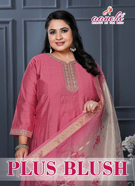 Plus Blush By Aanchi Vatican Kurti With Bottom Dupatta Wholesale Market In Surat

