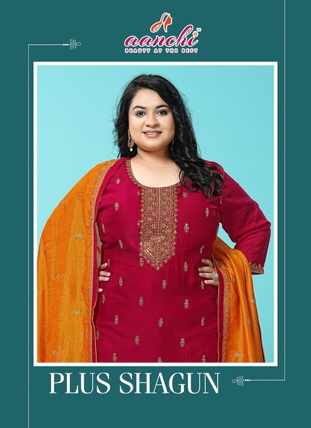 Plus Shagun By Aanchi Vichitra Silk Kurti With Bottom Dupatta Orders In India