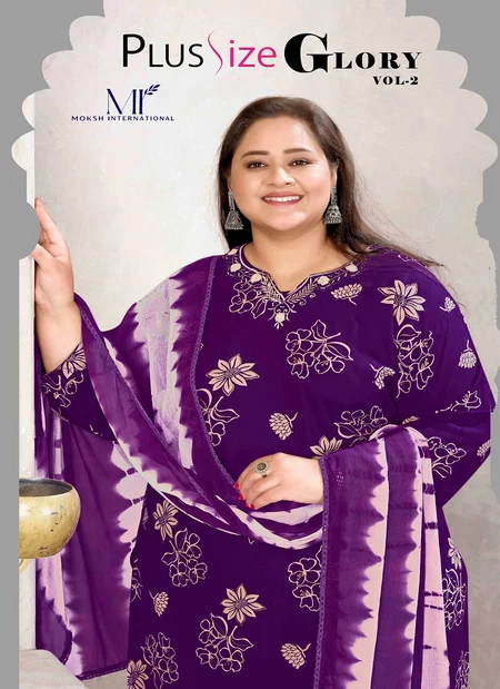 Plus Size Glory Vol 2 By Moksh Kurti With Bottom Dupatta Wholesale Online