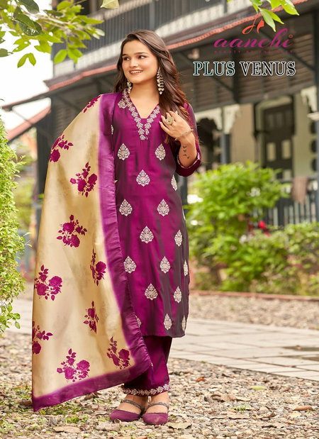 Plus Venus By Aanchi Rangeela Silk Online Kurti With Bottom Dupatta Wholesale