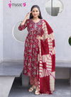Pooja Vol 6 By Mystic 9 Rayon Aliya Cut Kurti With Bottom Dupatta Wholesale Online
