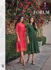 POONAM  DESIGNEE  FORUM Latest Fancy Designer Heavy Ethnic Wear Pure Rayon Foil Print Kurtis Collection