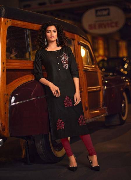 Poonam Lekha Malai Handwork Fancy Wear Embroidery Work Designer Kurti Collection
