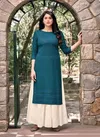 Poonam Rayon Festive Wear Lucknowi Work Cadbury Designer Kurti Collection