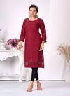 Poonam Shimmer Sequence Latest Ethnic Wear Kurti Collection