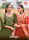 Poorva By Sbs Roman Silk Designer Kurti With Bottom Dupatta Exporters In India