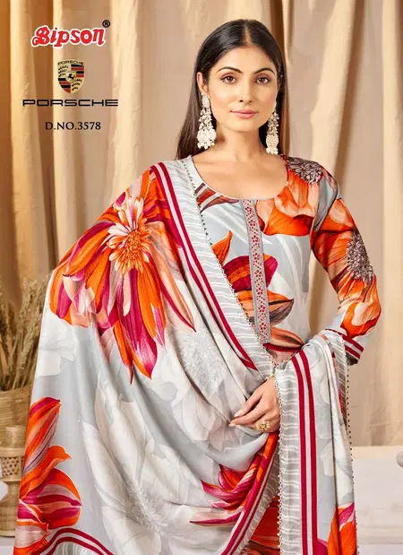 Porsche 3578 By Bipson Pashmina Printed Dress Material Wholesalers In Surat