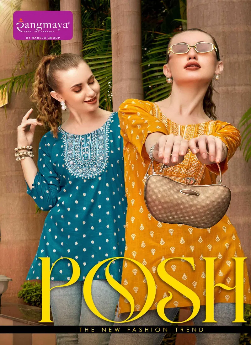 Posh By Rangmaya Rayon Tunic Ladies Top Exporters In India Catalog