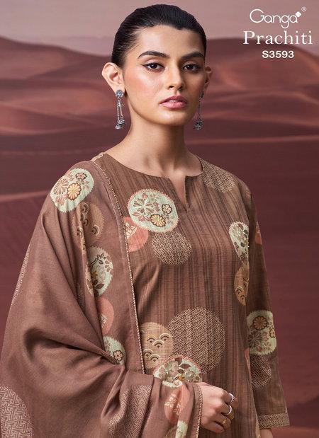 Prachiti 3593 By Ganga Cotton Printed Salwar Suit Wholesale Shop In Surat
