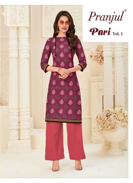 Pranjul Pari Vol 1 Latest Pure Cotton Classy Printed Kurti Collection  Catalog