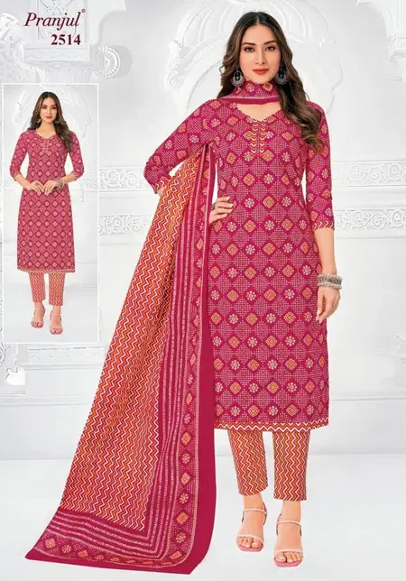 Priyanka Vol 25 Nx By Pranjul Cotton Dress Material Wholesale Shop In Surat
