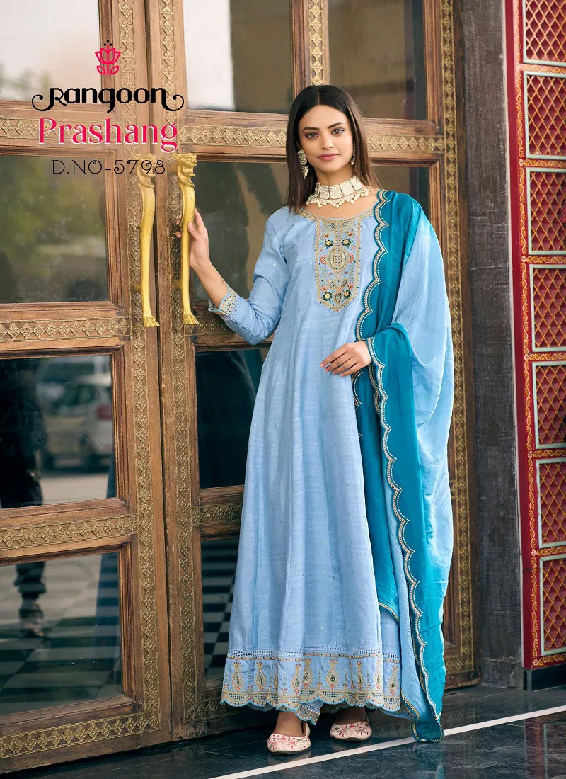 Prashang By Rangoon Anarkali Readymade Suits Wholesalers In Delhi