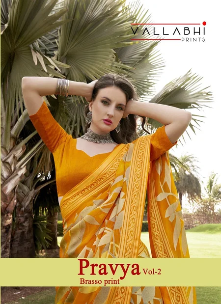 Pravya Vol 2 By Vallabhi Printed Brasso Sarees Wholesale Price In Surat
