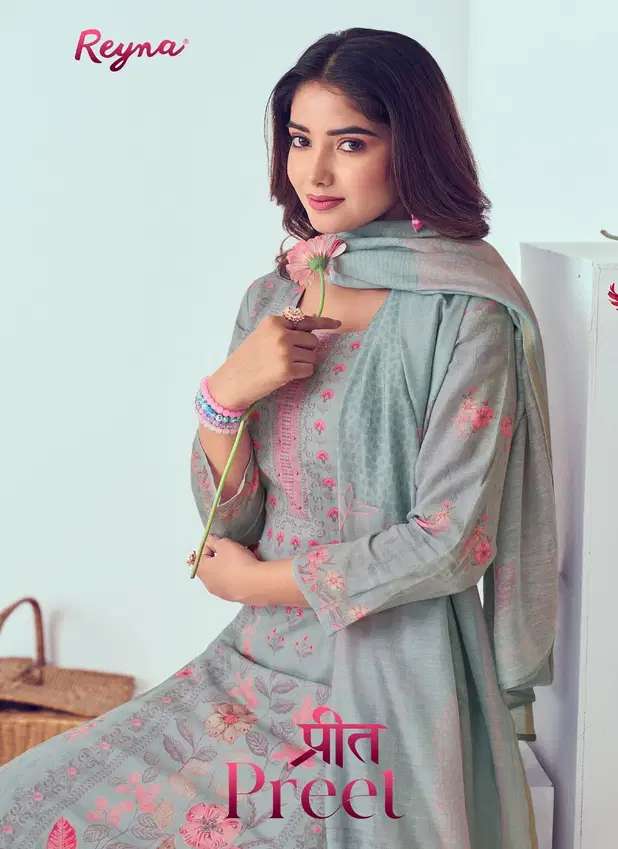 Preet By Reyna Linen Printed Wholesale Dress Material Suppliers In Mumbai