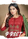 Preet Rayon Printed Designer Kurti With Dupatta Catalog