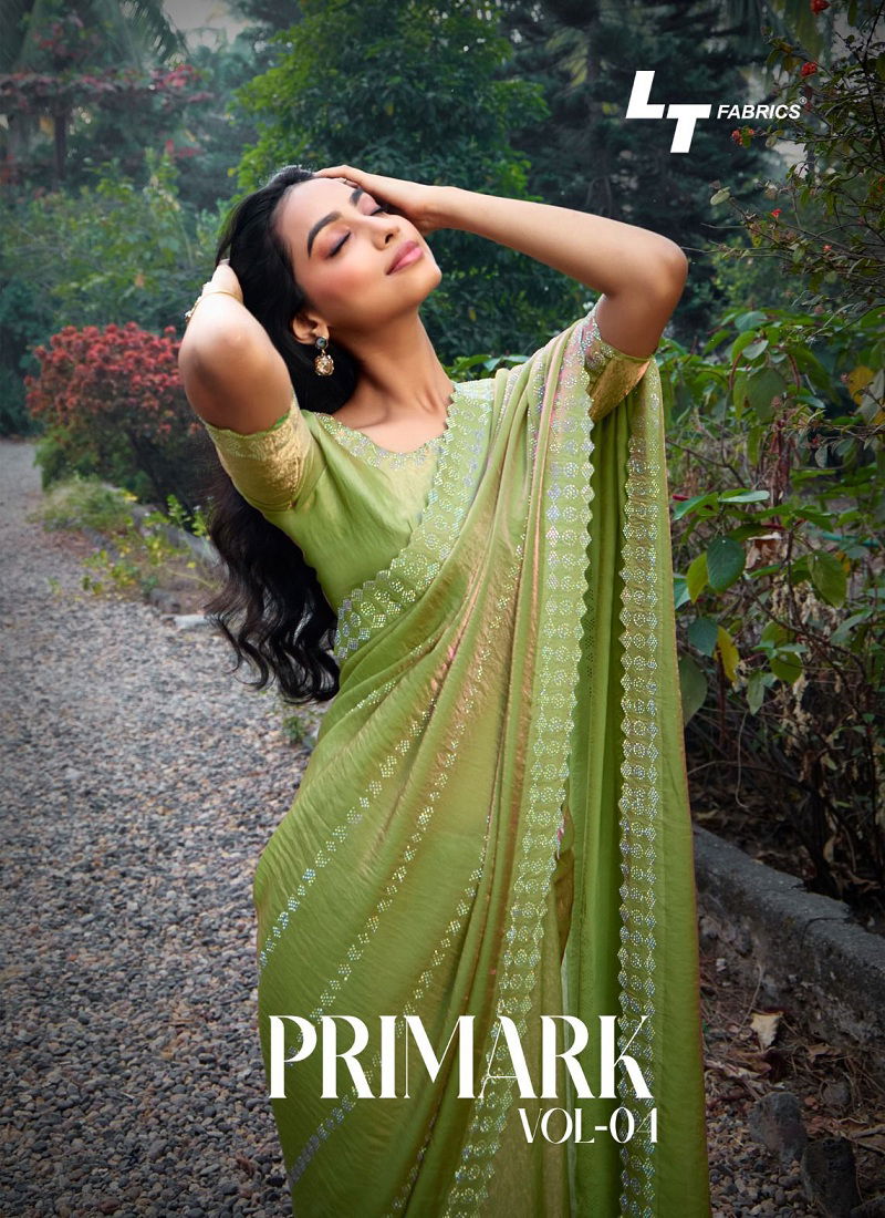 Primark Vol 4 By LT Nc Malai Silk Party Wear Sarees Wholesale Shop In Surat Catalog