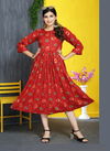 Princess 01 Latest Designer Casual Wear Rayon Anarkali Kurti Collection
