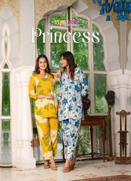 Princess By Tips And Tops Rayon Printed Wholesale Co Ord Set Suppliers In Mummbai
