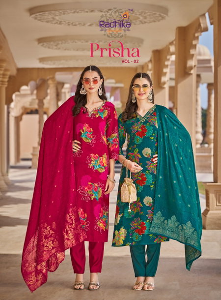 Prisha Vol 2 By Radhika Milano Kurti With Bottom Dupatta Wholesale Shop In Surat
