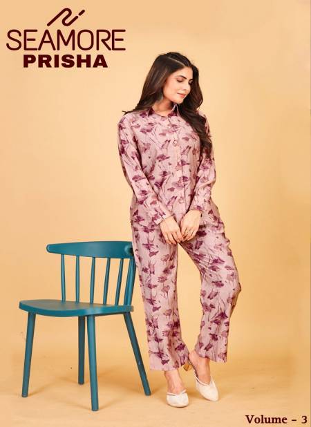 Prisha Vol 3 By Seamore Modal Viscose Women Cords Set Top With Bottom Wholesale Shop In Surat