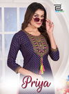Priya By Blue Hills Rayon Foil Printed Plus Size Kurtis Wholesale Market In Surat With Price