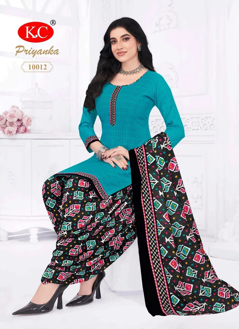 Priyanka Vol 10 By Kc Cotton Printed Readymade Dress Suppliers In India Catalog