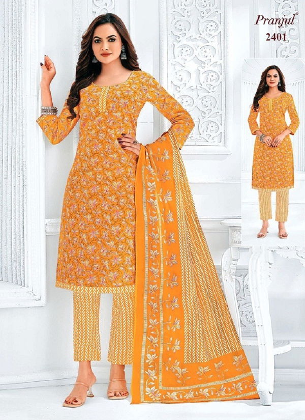 Priyanka Vol 24 By Pranjul Printed Cotton Dress Material Exporters In India