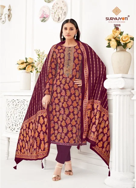 Priyanka Vol 3 By Suryajyoti Embroidery Modal Printed Dress Material Suppliers In Delhi
