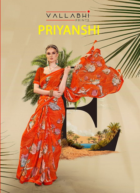 Priyanshi By Vallabhi Readymade Blouse Georgette Sarees Wholesale Online